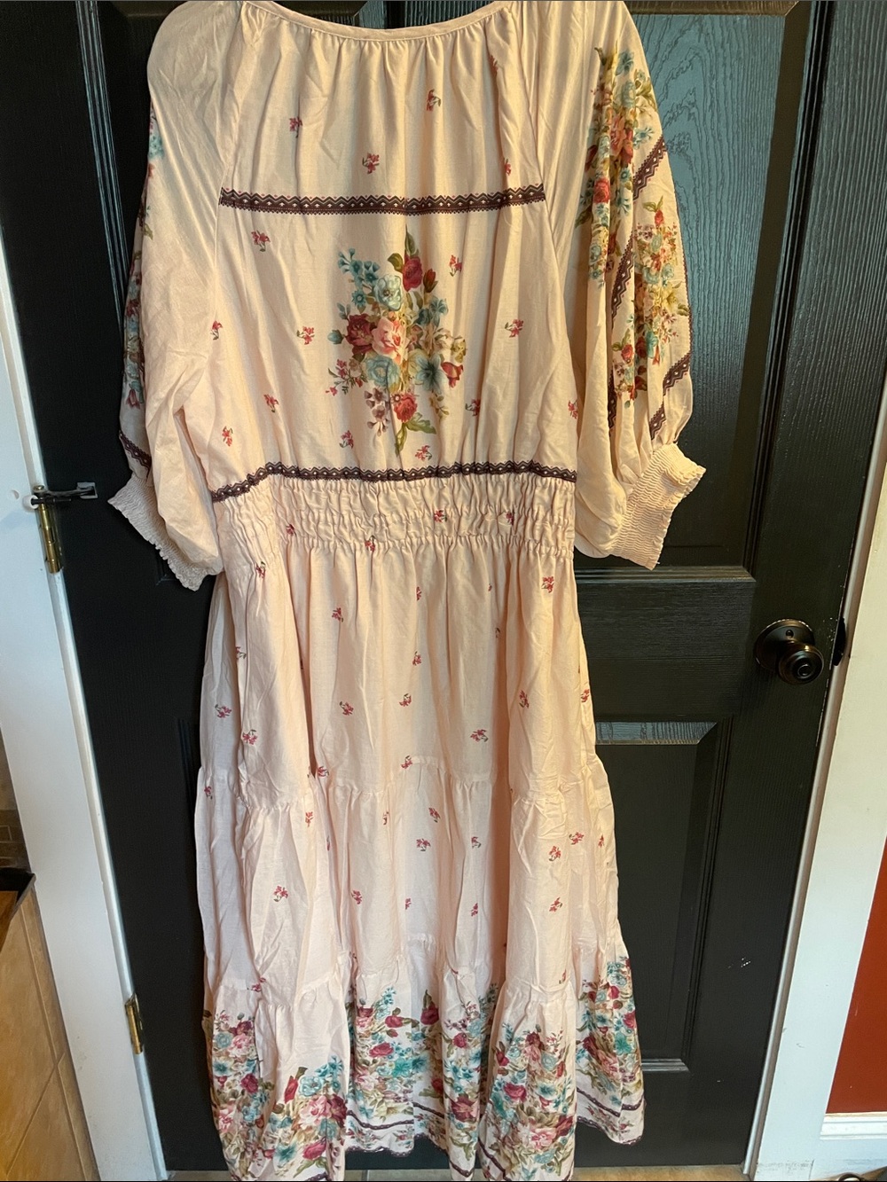 Anthropologie Floral Boho Maxi Dress in Blush - Picture 4 of 4
